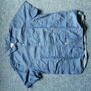 Levi's Denim Short Sleeve Button-Up, Men's, Large, Navy